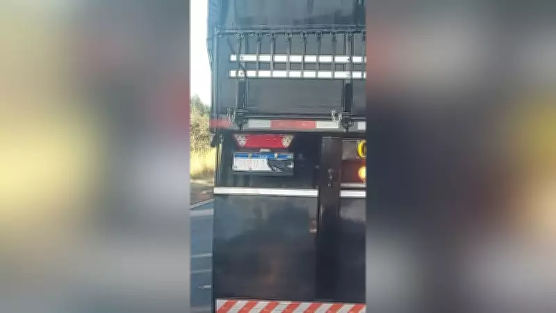 Carreta com placas adulteradas por fita isolante é apreendida em Uberlândia
