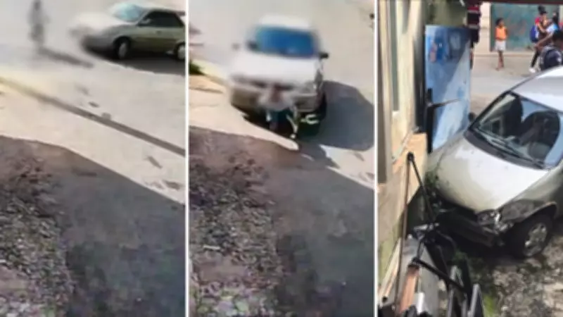 Carro invade casa e atropela criança de 9 anos em Cachoeiro de Itapemirim