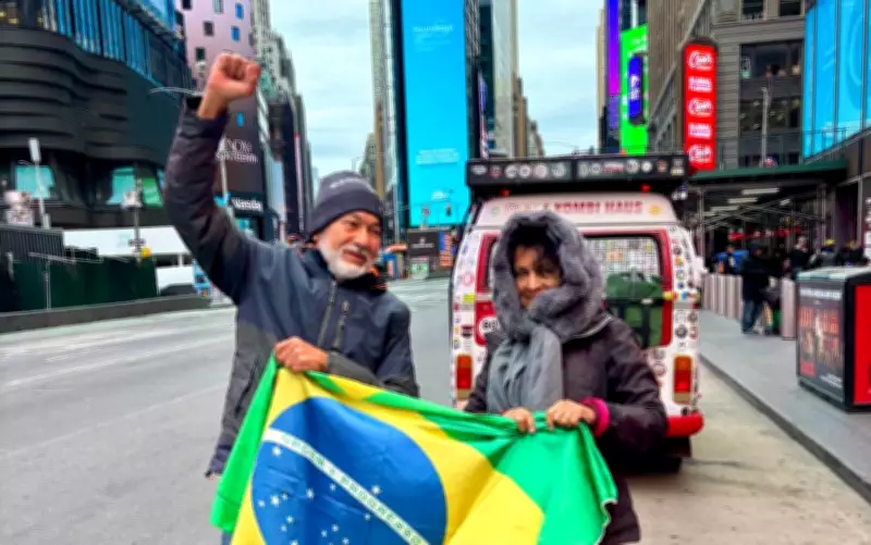 Casal de Brodowski viaja de Kombi rumo ao Alasca e chega à Times Square