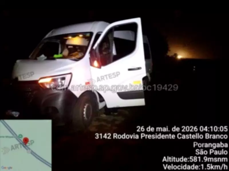 Cavalo morre atropelado por van na Rodovia Castello Branco em Porangaba