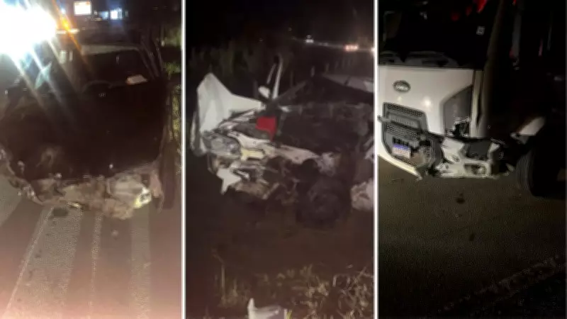 Câmeras de caminhão registram acidente fatal que matou casal no ES
