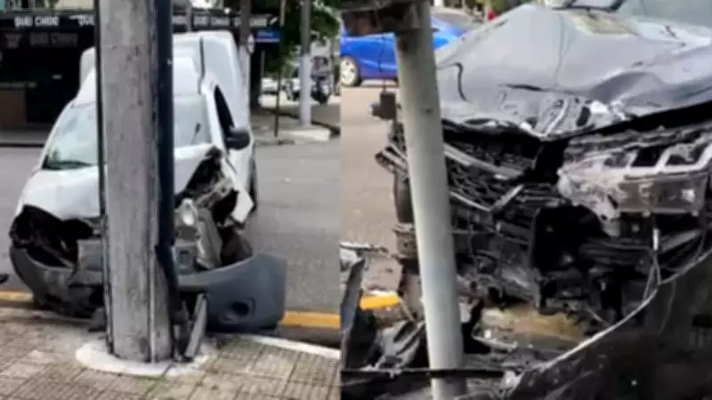 Colisão entre carro de luxo e caminhão no Umarizal assusta moradores