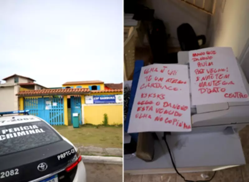 Criminosos invadem posto de saúde em Cabo Frio e deixam bilhetes debochados após furto