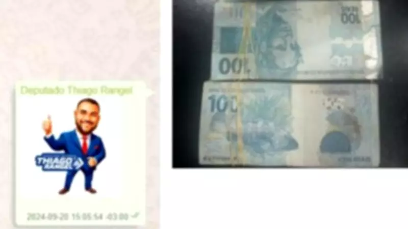 Deputado Thiago Rangel preso pela PF reage com figurinha após foto de dinheiro