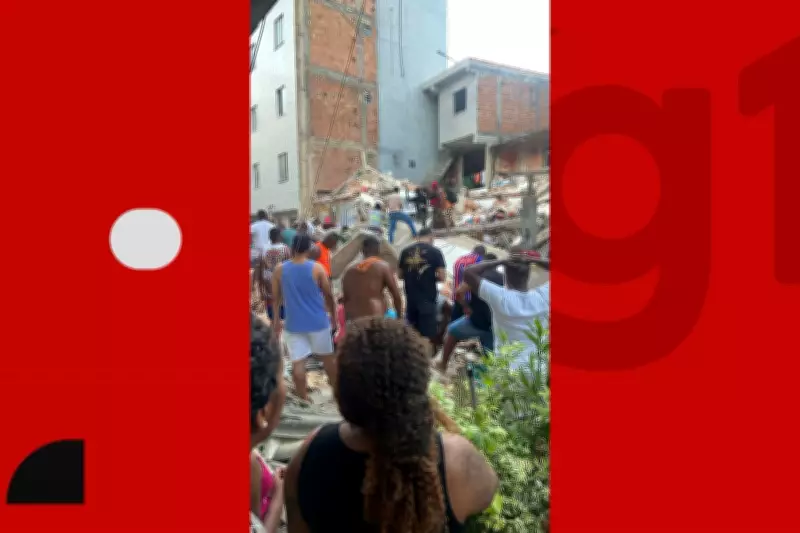 Desabamento de imóvel em Salvador mobiliza bombeiros e Samu