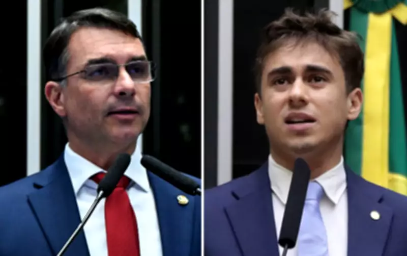 É #FAKE que vídeo mostre polícia achando 'fábrica de cliques' de Flávio Bolsonaro e Nikolas Ferreira