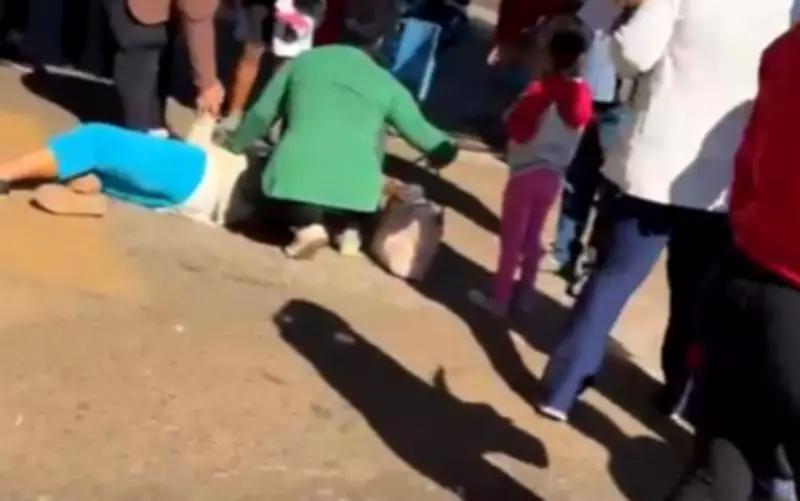 Forro de farmácia desaba sobre mãe e gêmeos em Bebedouro
