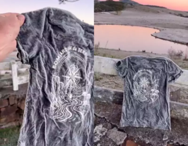 Frio de -4,61°C e camiseta congelada marcam amanhecer em SC