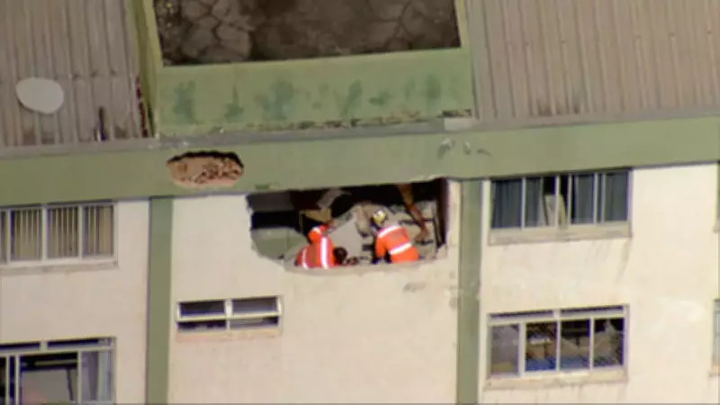 Globocop flagra momento exato da queda de avião em prédio residencial de BH