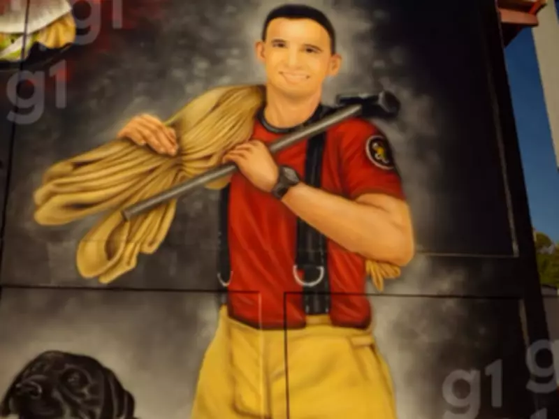 Graffiti no Corpo de Bombeiros do Acre eterniza memória de sargento morto em missão