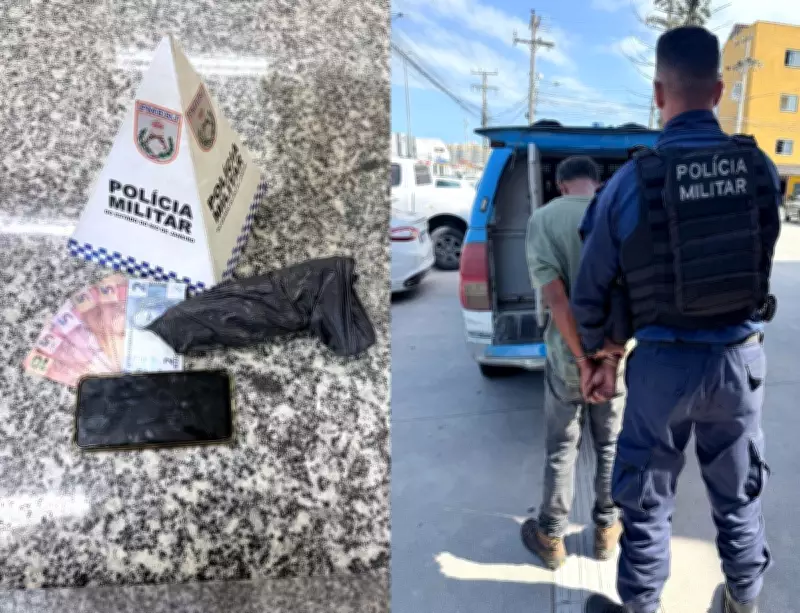 Homem é preso ao tentar assaltar comércio com simulacro em Cabo Frio