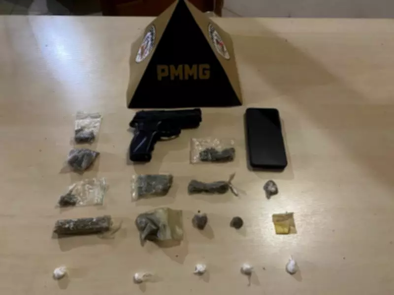Homem é preso com airsoft e drogas após ameaçar ex-companheira em Lajinha