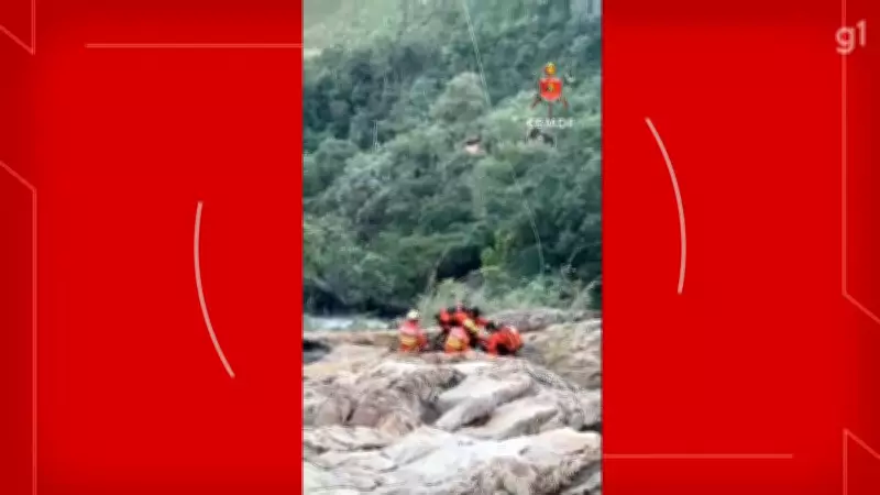 Homem é resgatado após cair em cachoeira em Sobradinho, no DF