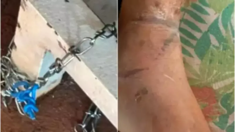 Idosa é presa por manter filho acorrentado em condições desumanas em Goiás