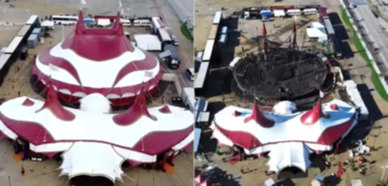 Incêndio destrói parte central do Circo do Tirú em Natal; não há feridos