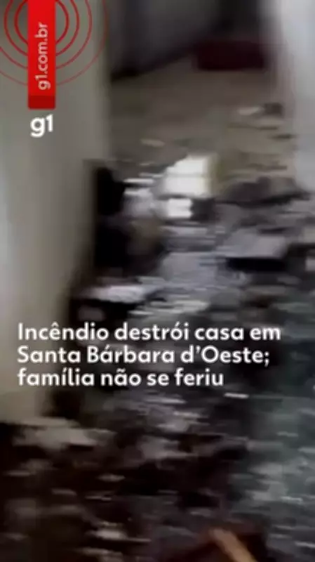 Incêndio destrói residência em Santa Bárbara d'Oeste; animal segue desaparecido
