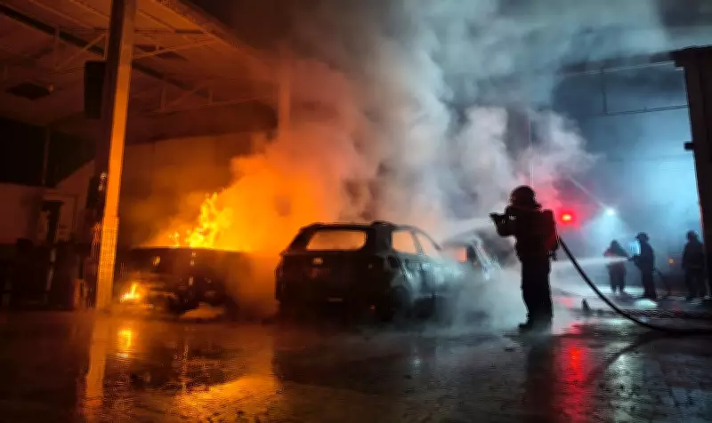 Incêndio em oficina mecânica destrói cinco carros em Arapiraca