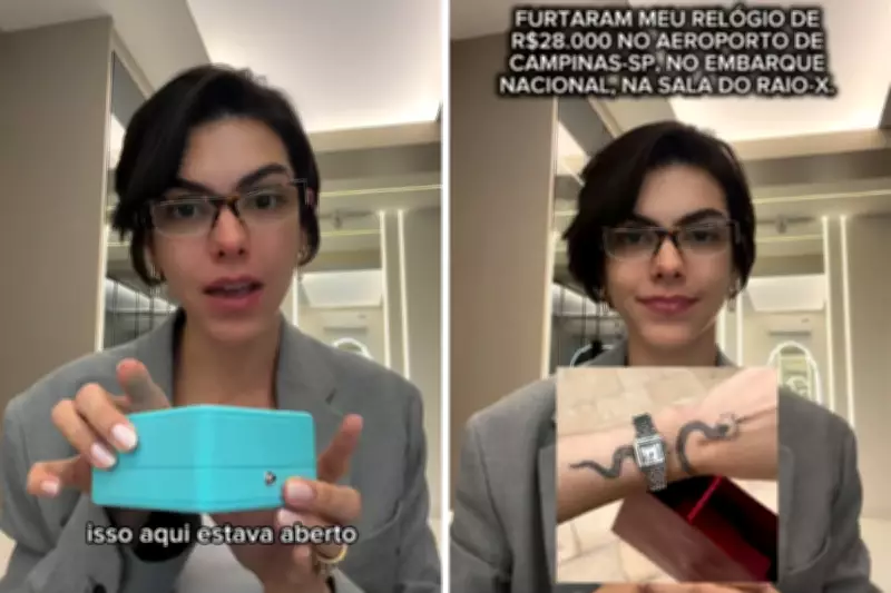 Influenciadora denuncia furto de relógio de R$ 28 mil em inspeção no Aeroporto de Viracopos