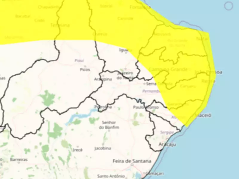 Inmet alerta para chuvas intensas em 82 municípios de Pernambuco