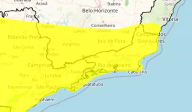 Inmet emite alerta amarelo de tempestade para 24 cidades do Sul do Rio e Costa Verde