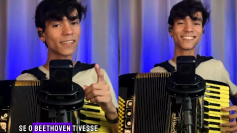 Jovem músico viraliza ao tocar Beethoven na sanfona e conquista milhões