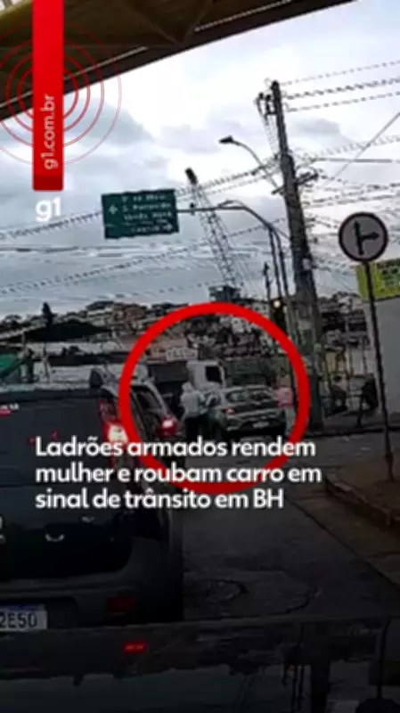 Ladrões armados rendem mulher e roubam carro em sinal de trânsito em BH