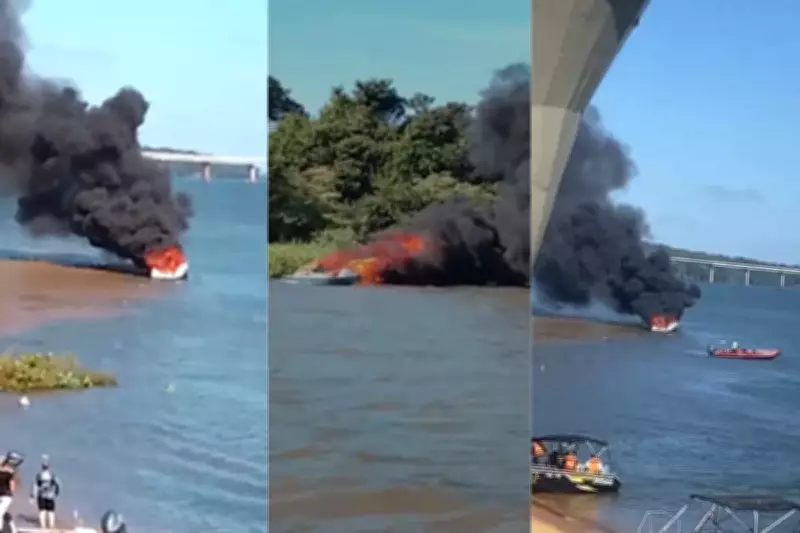 Lancha explode em rio do Paraná e deixa cinco pessoas feridas