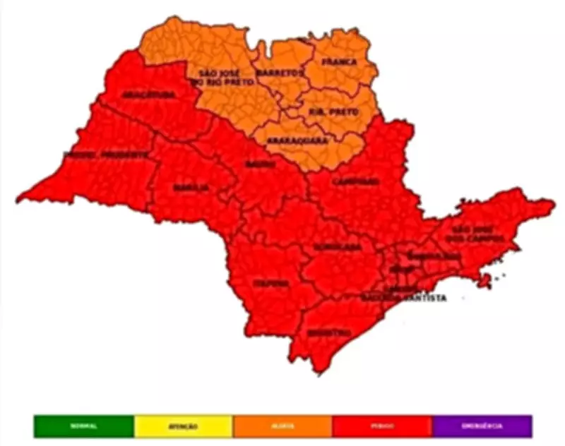 Massa de ar frio derruba temperaturas e altera o tempo no interior de SP