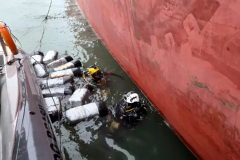 Mergulhadores apreendem 341,5 kg de cocaína em navio no Porto de Santos