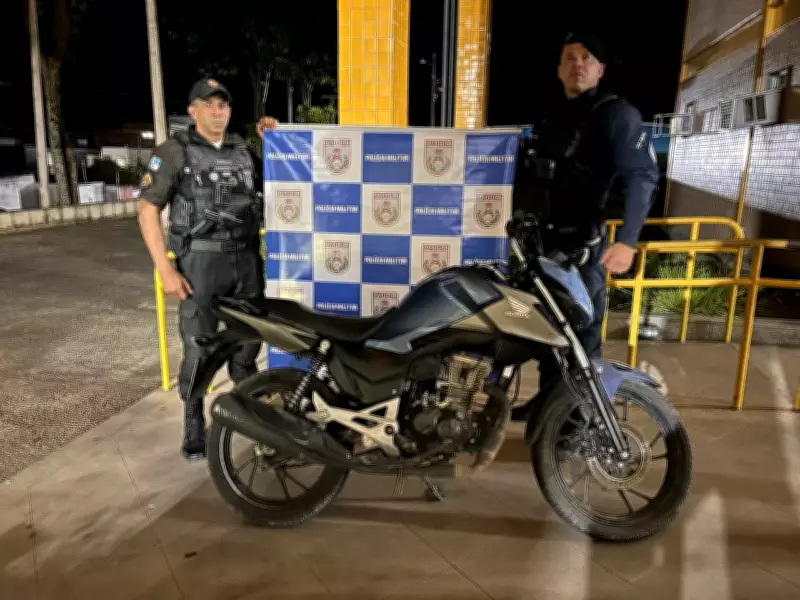 Motocicleta roubada é recuperada em Valença após perseguição policial