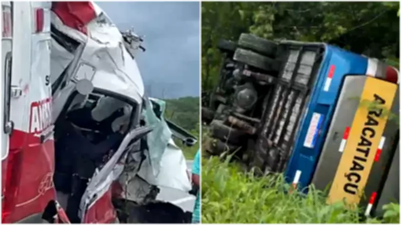 Motorista de ambulância morre em acidente que matou mãe e filha no CE