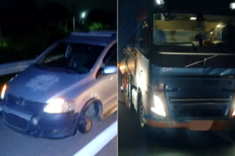 Motorista morre atropelado por caminhão ao procurar roda em rodovia SP