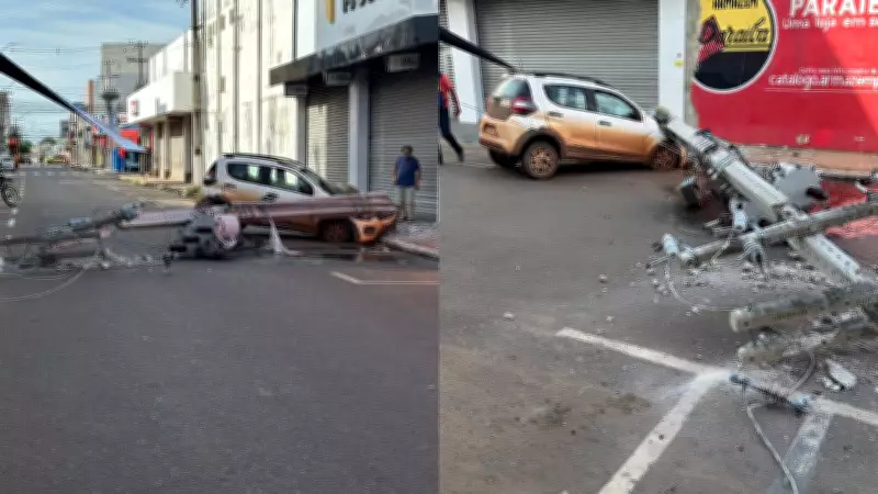 Motorista perde controle e colide contra poste em Imperatriz