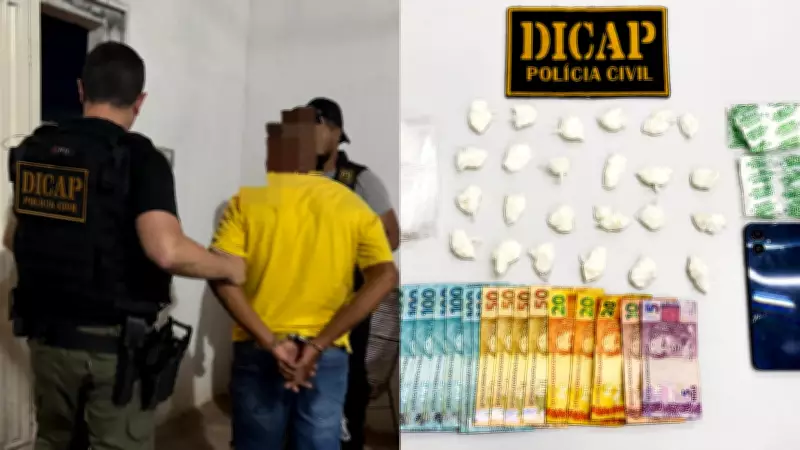 Mototaxista é preso por fazer 'delivery' de cocaína em Timon, MA