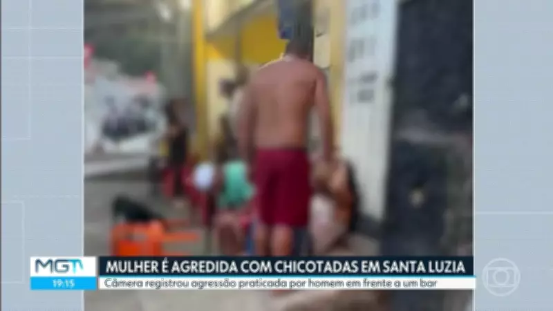 Mulher é agredida a chicotadas em bar de Santa Luzia; vídeo viraliza