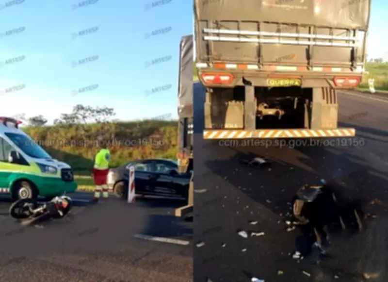 Mulher morre em acidente de moto na Washington Luís em Cedral