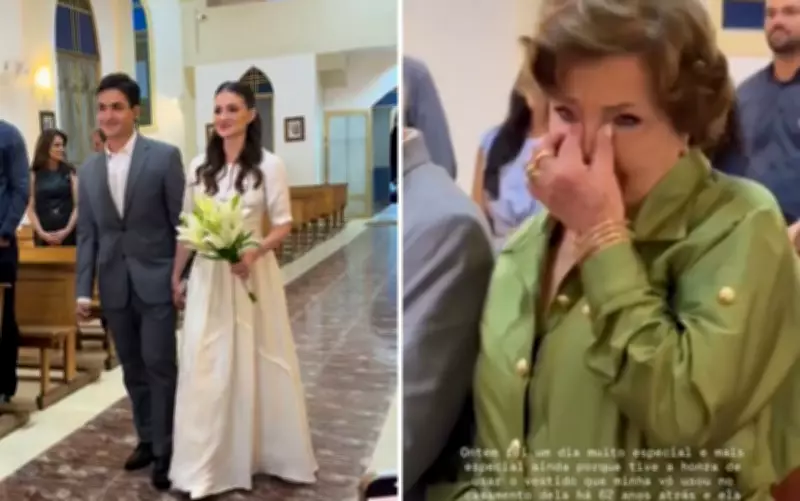 Neta usa vestido de casamento da avó de 62 anos e emociona web