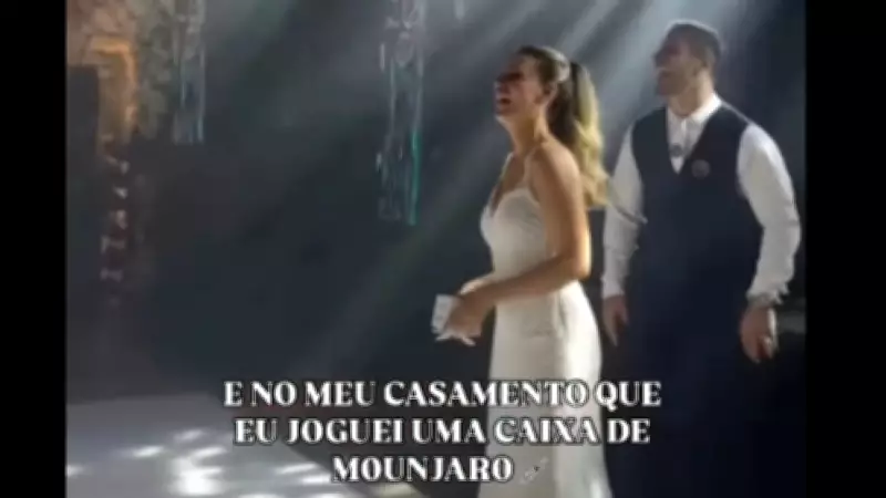 Noiva troca buquê por caixa de Mounjaro e viraliza em Santa Catarina