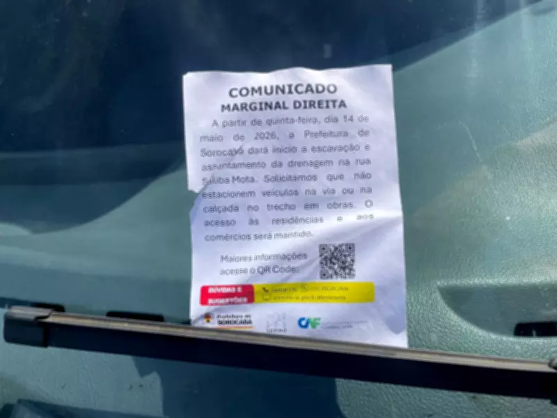 Obra da Marginal Direita em Sorocaba começa com alerta para motoristas