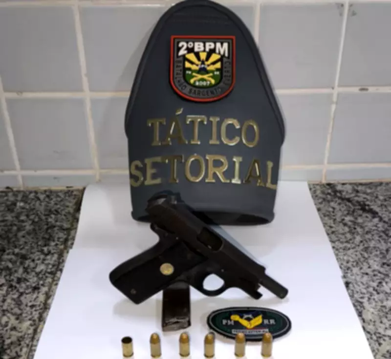 PM apreende arma e munições após troca de tiros em Boa Vista