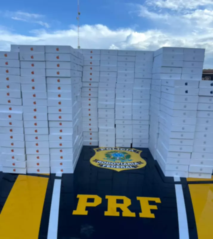 PRF apreende 426 iPhones 17 avaliados em R$ 5 milhões em Roraima