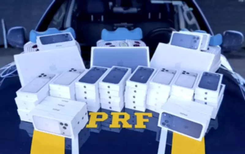 PRF apreende 54 iPhones 17 Pro Max e MacBooks na BR-401 em Boa Vista