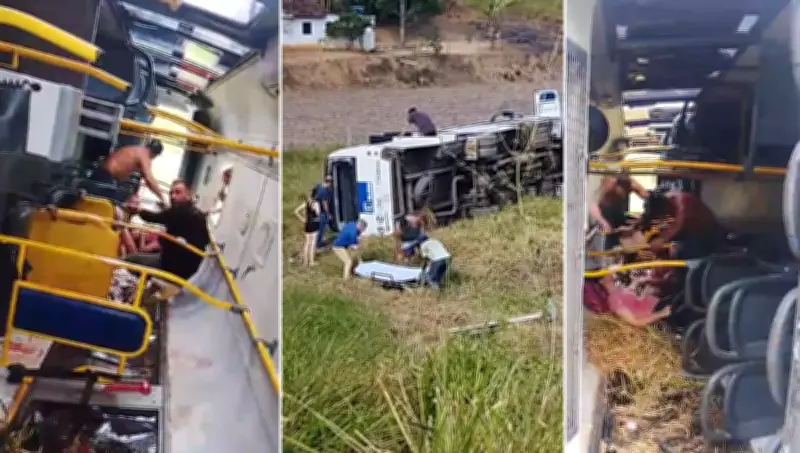 Revolta em Campos: ônibus tombado com 26 feridos expõe falta de manutenção