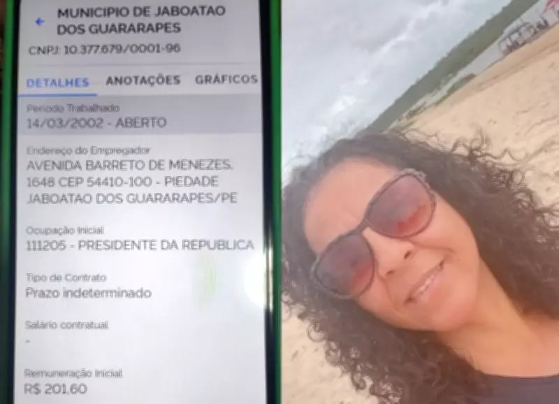 Técnica de enfermagem descobre registro como presidente da República em carteira de trabalho