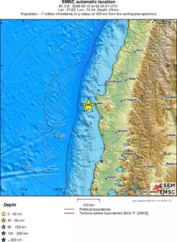 Terremoto de magnitude 5,5 atinge região de Bio-Bio, no Chile