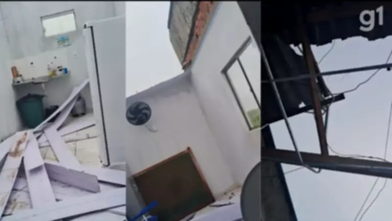 Teto de escola desaba após vendaval em São João Batista, MA