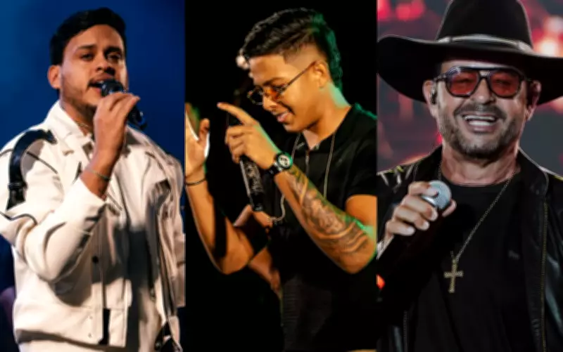 Thiago Aquino, Juninho Moraes e Sela Vaqueira na Festa do Vaqueiro de Ipuaçu em Feira de Santana