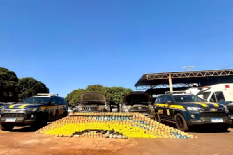Três presos e 591 kg de cocaína apreendidos em tentativa de fuga em Campo Grande