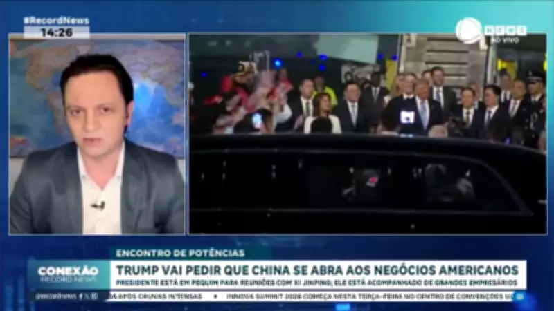 Trump chega à China para reuniões com Xi Jinping sobre comércio e guerra