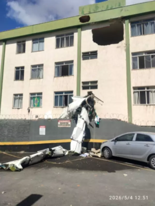 TV Globo mostra estragos em apartamento atingido por avião em BH